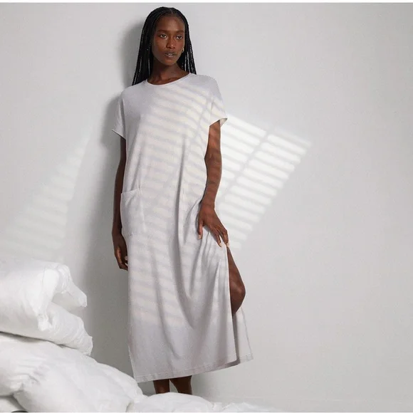 lunya Cooldown Pima Cotton Midi Dress / nightgown - Picture 3 of 7